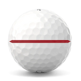 2025 Titleist Pro V1x Left Dash Performance Alignment Golf Ball Dozen - Red Line