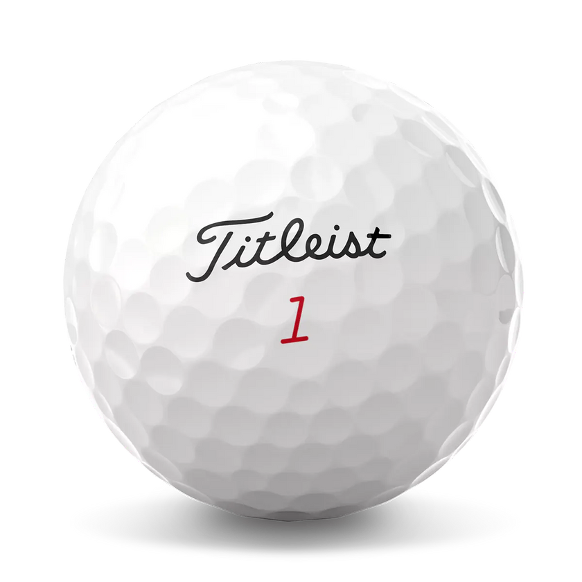 2025 Titleist Pro V1x Left Dash Performance Alignment Golf Ball Dozen - Red Line