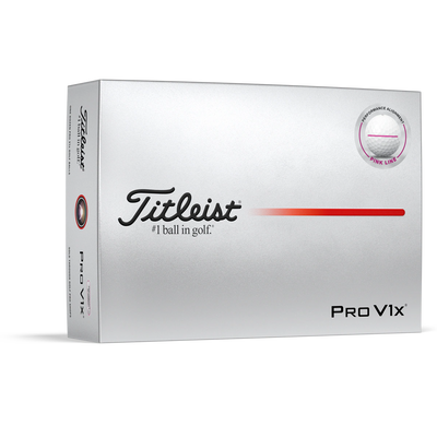 2025 Titleist Pro V1x Performance Alignment Golf Ball Dozen - Pink Line