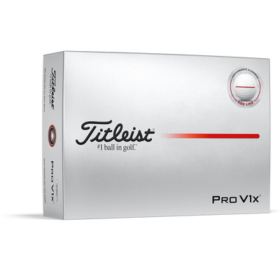 2025 Titleist Pro V1x Performance Alignment Golf Ball Dozen - Red Line