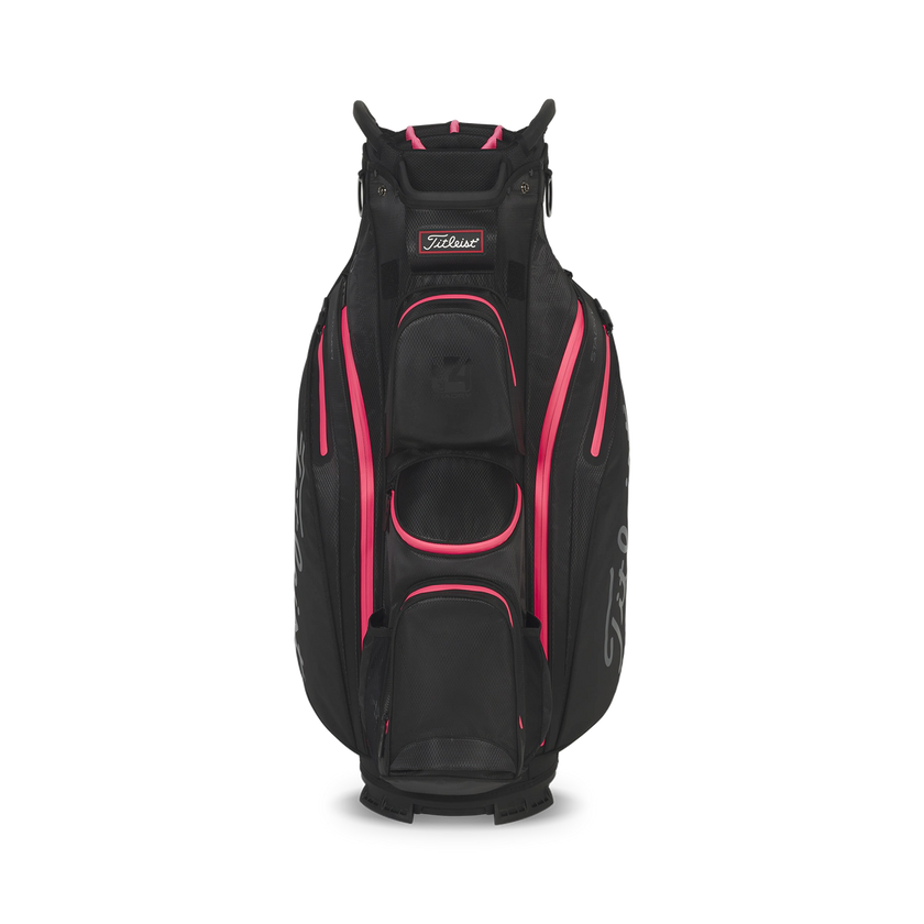 2025 Titleist Stadry Cart 14 Golf Bag - Black/Pink