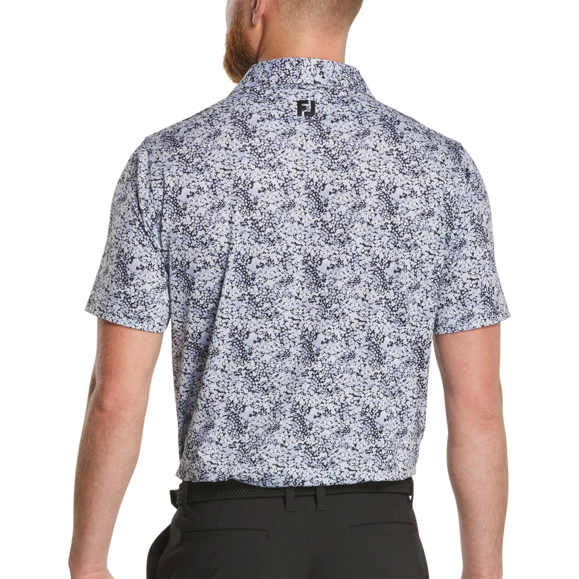 2026 FootJoy Men's Garden Print Lisle Polo - Periwinkle