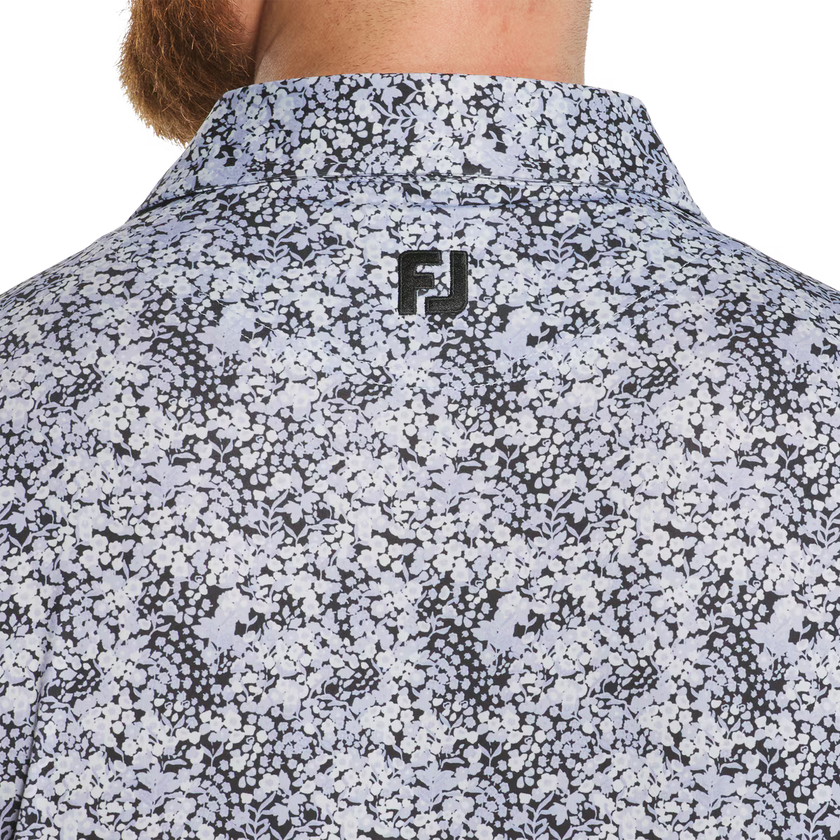 2026 FootJoy Men's Garden Print Lisle Polo - Periwinkle