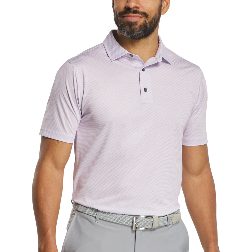 2026 FootJoy Men's Squiggle Print Lisle Polo - Orchid/Ice Water