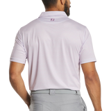 2026 FootJoy Men's Squiggle Print Lisle Polo - Orchid/Ice Water