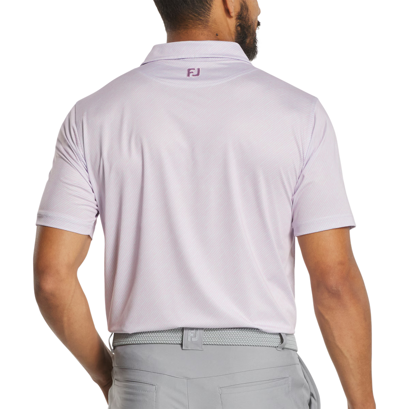 2026 FootJoy Men's Squiggle Print Lisle Polo - Orchid/Ice Water