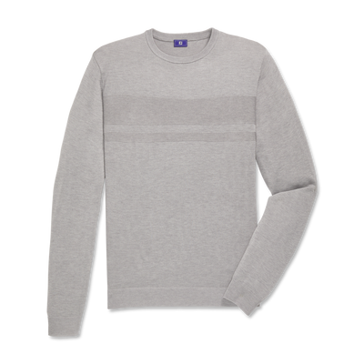 2026 FootJoy Men's Tonal Block Crewneck Pullover - Heather Grey