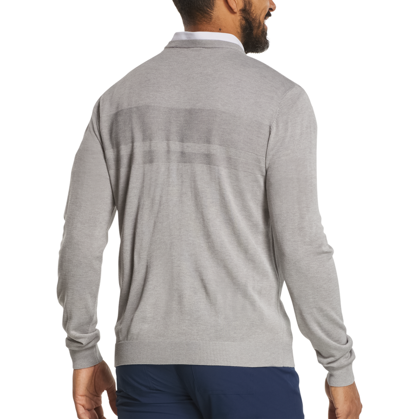 2026 FootJoy Men's Tonal Block Crewneck Pullover - Heather Grey
