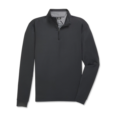 2026 FootJoy Men's Tonal Deco Diamond Quarter Zip Midlayer - Black