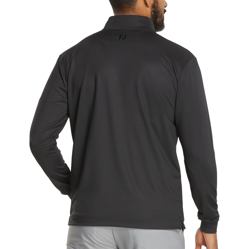 2026 FootJoy Men's Tonal Deco Diamond Quarter Zip Midlayer - Black