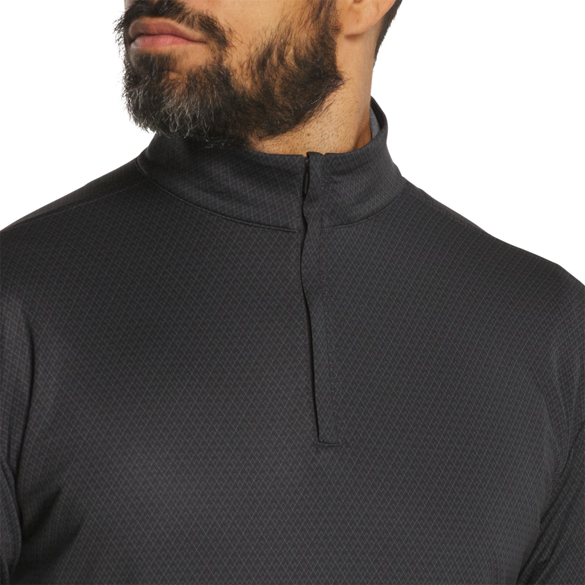 2026 FootJoy Men's Tonal Deco Diamond Quarter Zip Midlayer - Black