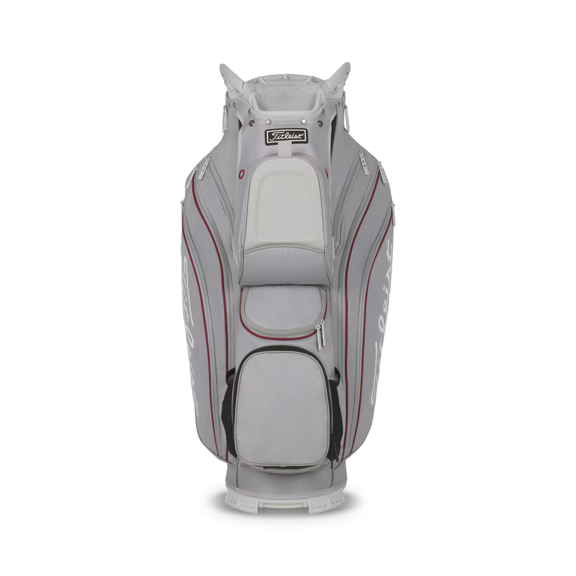 2026 Titleist Cart 15 Golf Bag - Cool Grey/Crimson/White