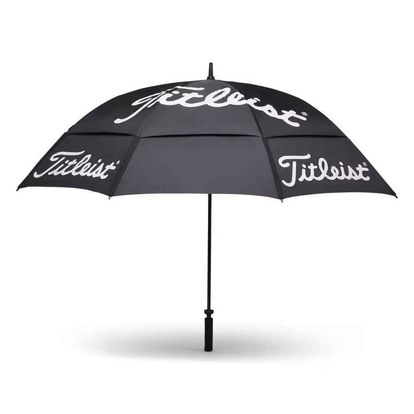 2026 Titleist Double Canopy Tour Umbrella - Black/White