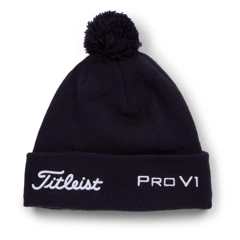 2026 Titleist Tour Pom Pom Beanie - Navy/White