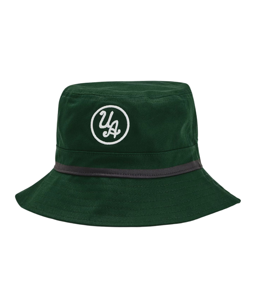 2025 Under Armour Unisex Driver Golf Bucket Hat - Forest Green/White