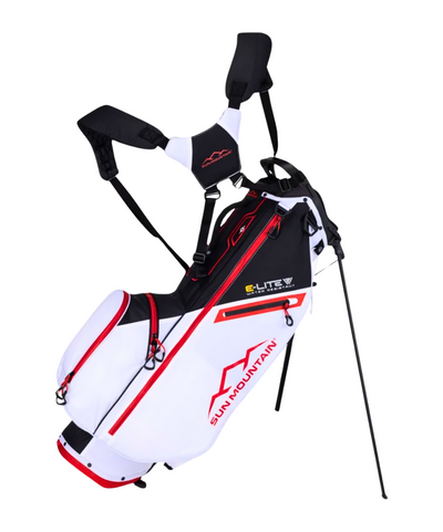 2025 Sun Mountain E-Lite Carry Bag - Black/White/Red