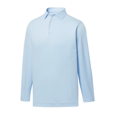 FootJoy Men's Long Sleeve Sun Protection Polo - Sky