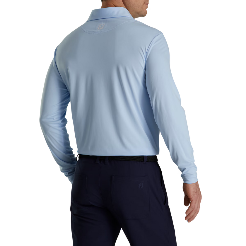 FootJoy Men's Long Sleeve Sun Protection Polo - Sky