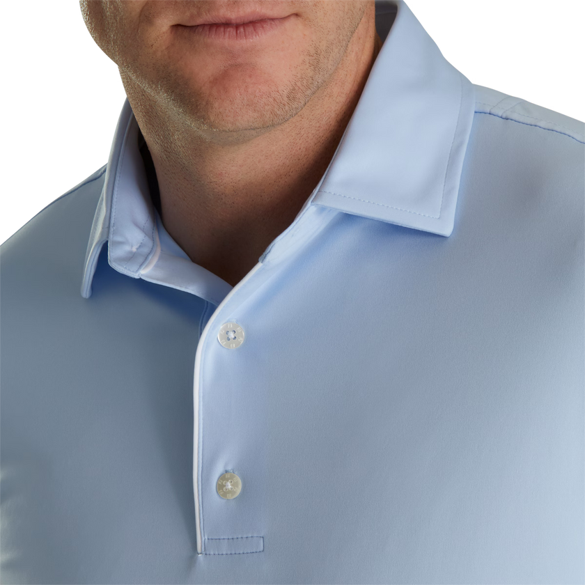 FootJoy Men's Long Sleeve Sun Protection Polo - Sky