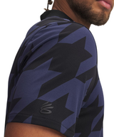 2025 Under Armour Men's Curry Bomber Polo - Ultimate Black/Washed Navy