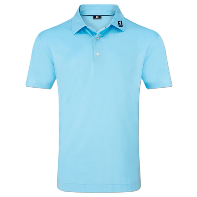 FootJoy Men's Lisle Tonal Dot Print Polo - Light Blue