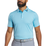 FootJoy Men's Lisle Tonal Dot Print Polo - Light Blue