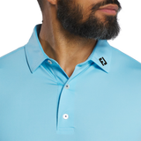 FootJoy Men's Lisle Tonal Dot Print Polo - Light Blue