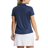 FootJoy Women's Lisle Speckle Short Sleeve Print Shirt - Navy