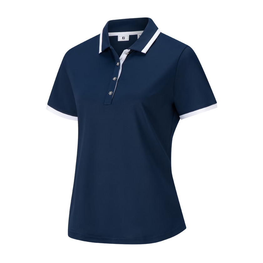 FootJoy Womens Stretch Pique With Trim Polo