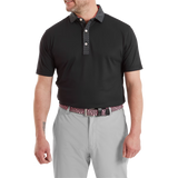 FootJoy Men's Star Geo Trim Pique Polo - Black