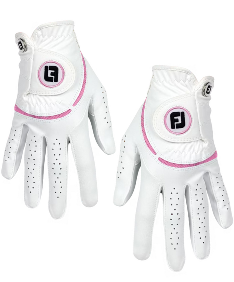 FootJoy Women's Weathersof Fashion Glove Pair - White/Pink