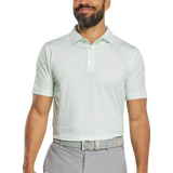2026 FootJoy Men's Vintage Floral Lisle Polo - White/Seafoam