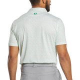 2026 FootJoy Men's Vintage Floral Lisle Polo - White/Seafoam