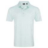2026 FootJoy Men's Vintage Floral Lisle Polo - White/Seafoam
