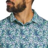 2026 FootJoy Men's Garden Print Lisle Polo - Navy