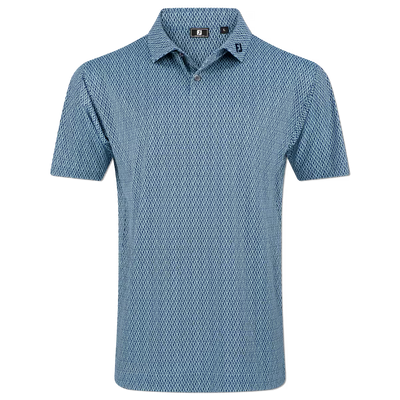 2026 FootJoy Men's Modernist Pique Polo - Steel Blue/Navy