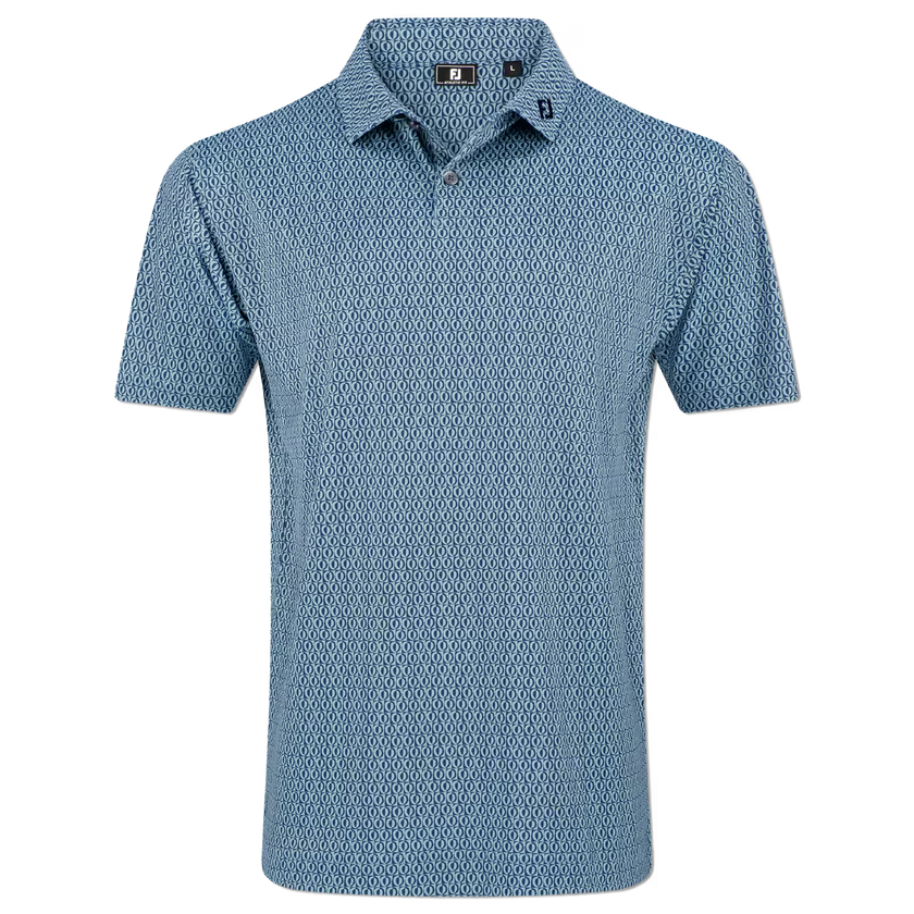 2026 FootJoy Men's Modernist Pique Polo - Steel Blue/Navy