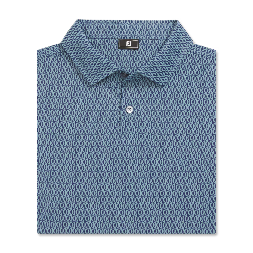 2026 FootJoy Men's Modernist Pique Polo - Steel Blue/Navy