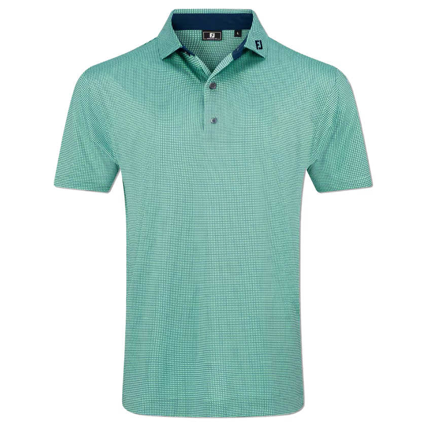 2026 FootJoy Circle Foulard Lisle Polo - Seafoam/Navy