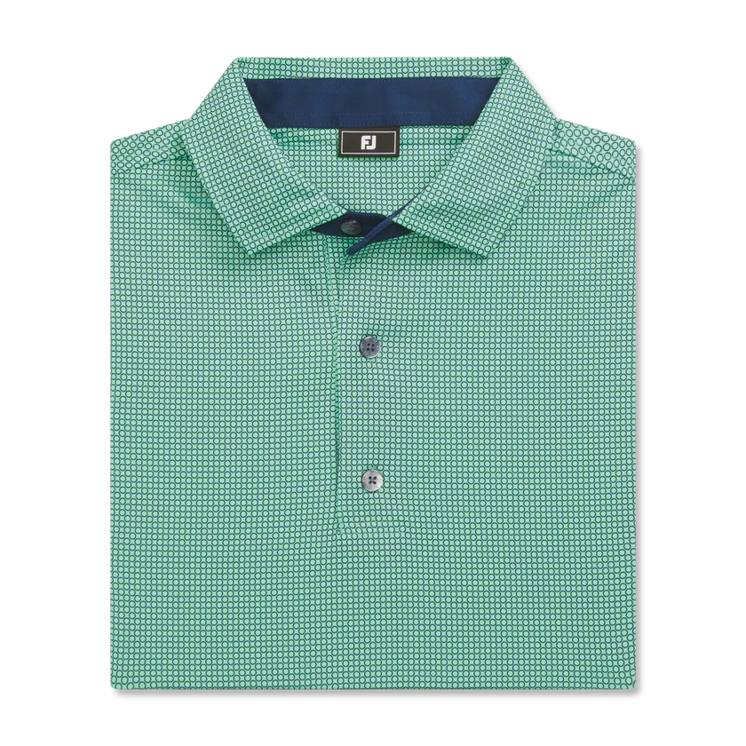 2026 FootJoy Circle Foulard Lisle Polo - Seafoam/Navy