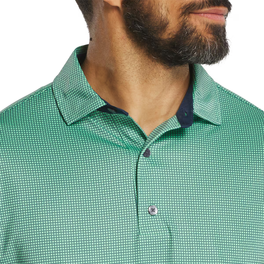 2026 FootJoy Circle Foulard Lisle Polo - Seafoam/Navy