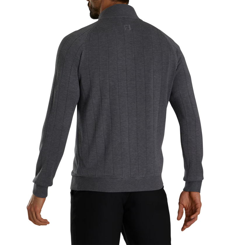2026 FootJoy Men's Wool Blend Drop Needle Lined Pullover - Charcoal