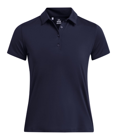 Under Armour Women's Playoff Short Sleeve Polo - Midnight Navy/Halo Grey