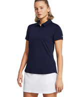 Under Armour Women's Playoff Short Sleeve Polo - Midnight Navy/Halo Grey