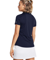 Under Armour Women's Playoff Short Sleeve Polo - Midnight Navy/Halo Grey