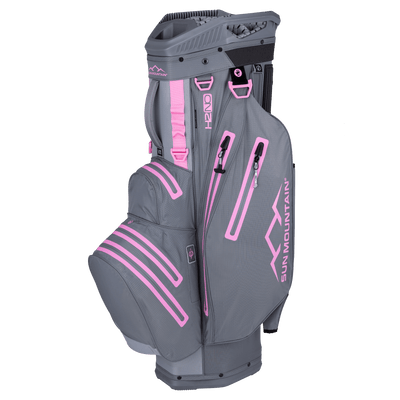 2024 Sun Mountain H2NO Lite Cart Bag - Nickel/Pink/Cadet