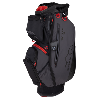 2025 Sun Mountain C130 Sync Cart Bag - Black/Steel/Red