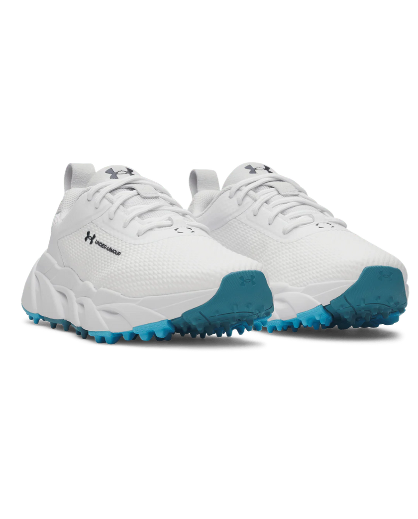 Under Armour Women's Halo Hybrid Spikeless Golf Shoe - White/White/Midnight Navy