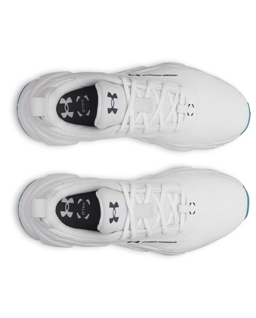 Under Armour Women's Halo Hybrid Spikeless Golf Shoe - White/White/Midnight Navy