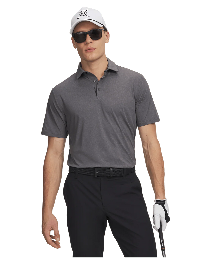 Under Armour Men's Drive Bonded Polo - Castlerock/Titan Grey/Black
